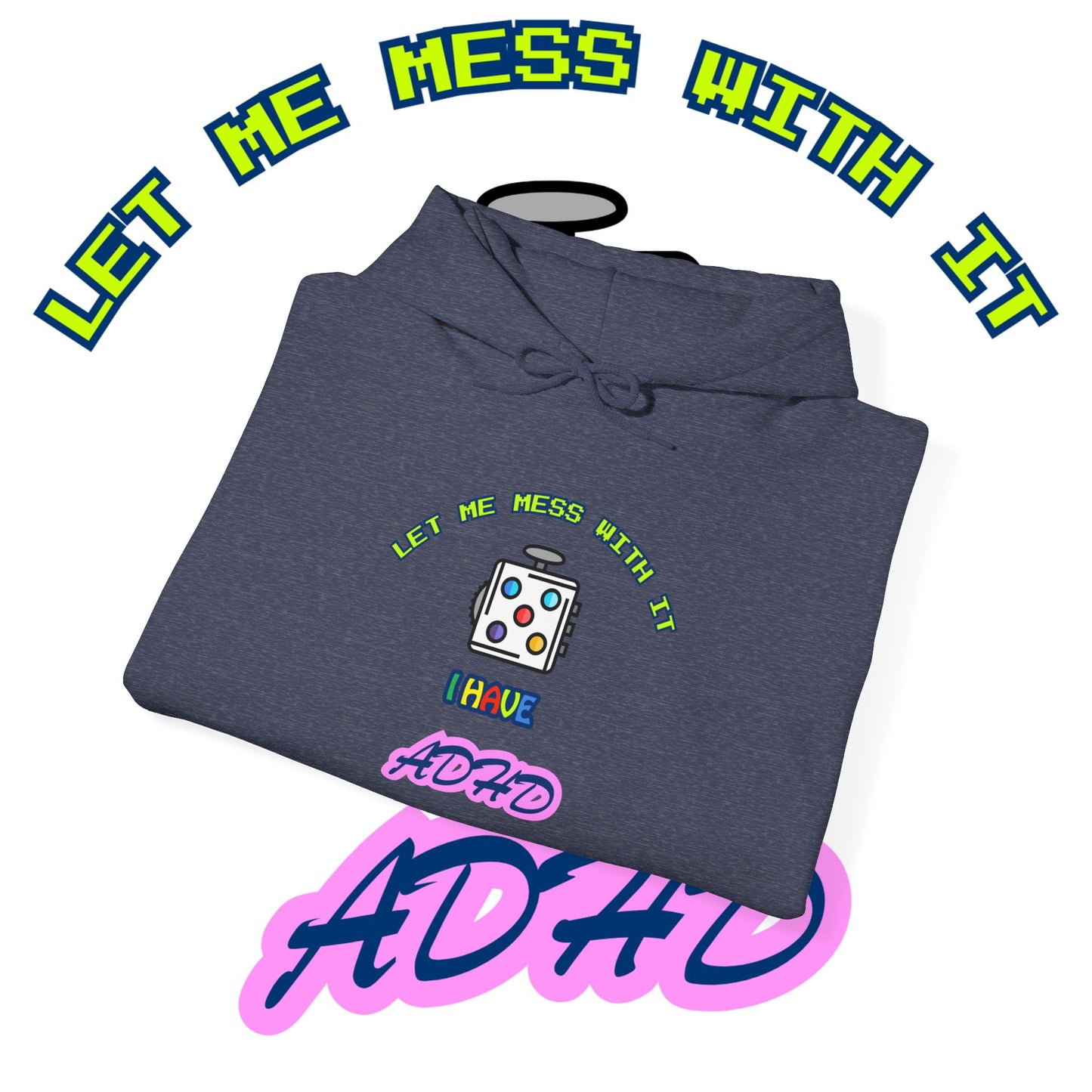 Retro Hoodie | Neon ADHD Typography