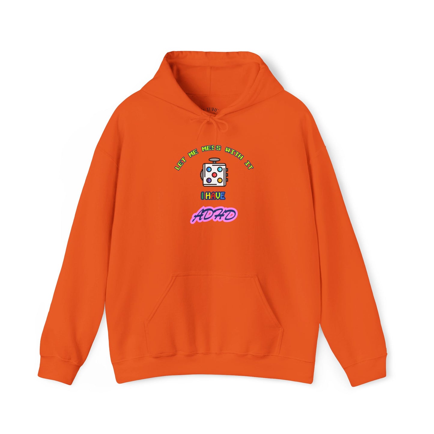 Retro Hoodie | Neon ADHD Typography
