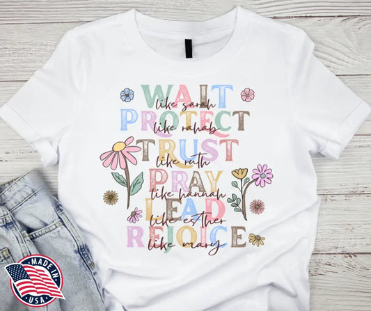 Trust, Pray, Rejoice – White