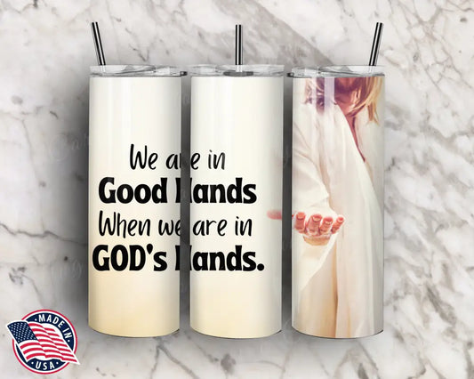 We Are In God's Hands – White